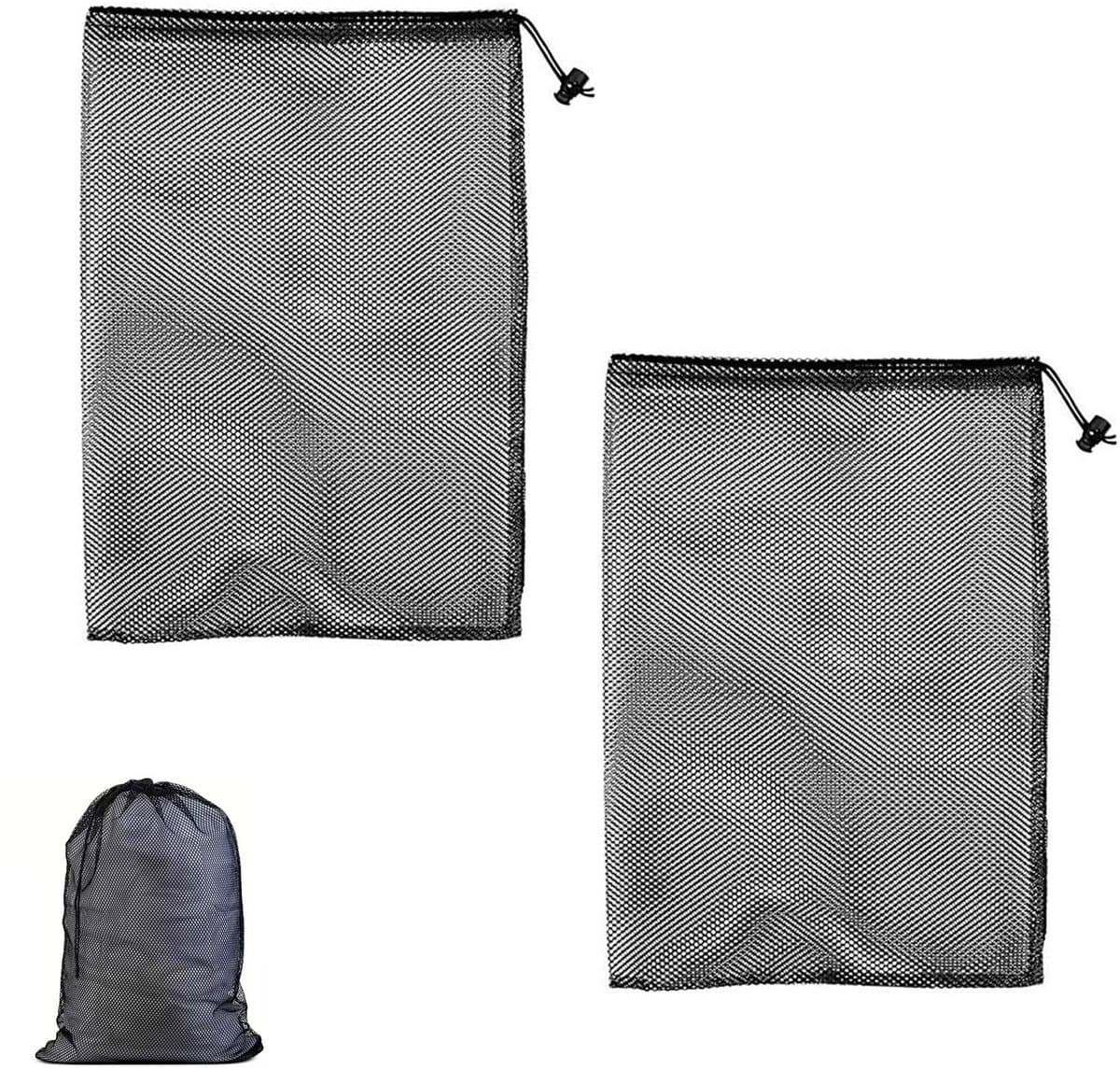 Solidchoice - Set van 2 Grote Wasnetten met Trekkoord 70x90cm — afbeelding 1