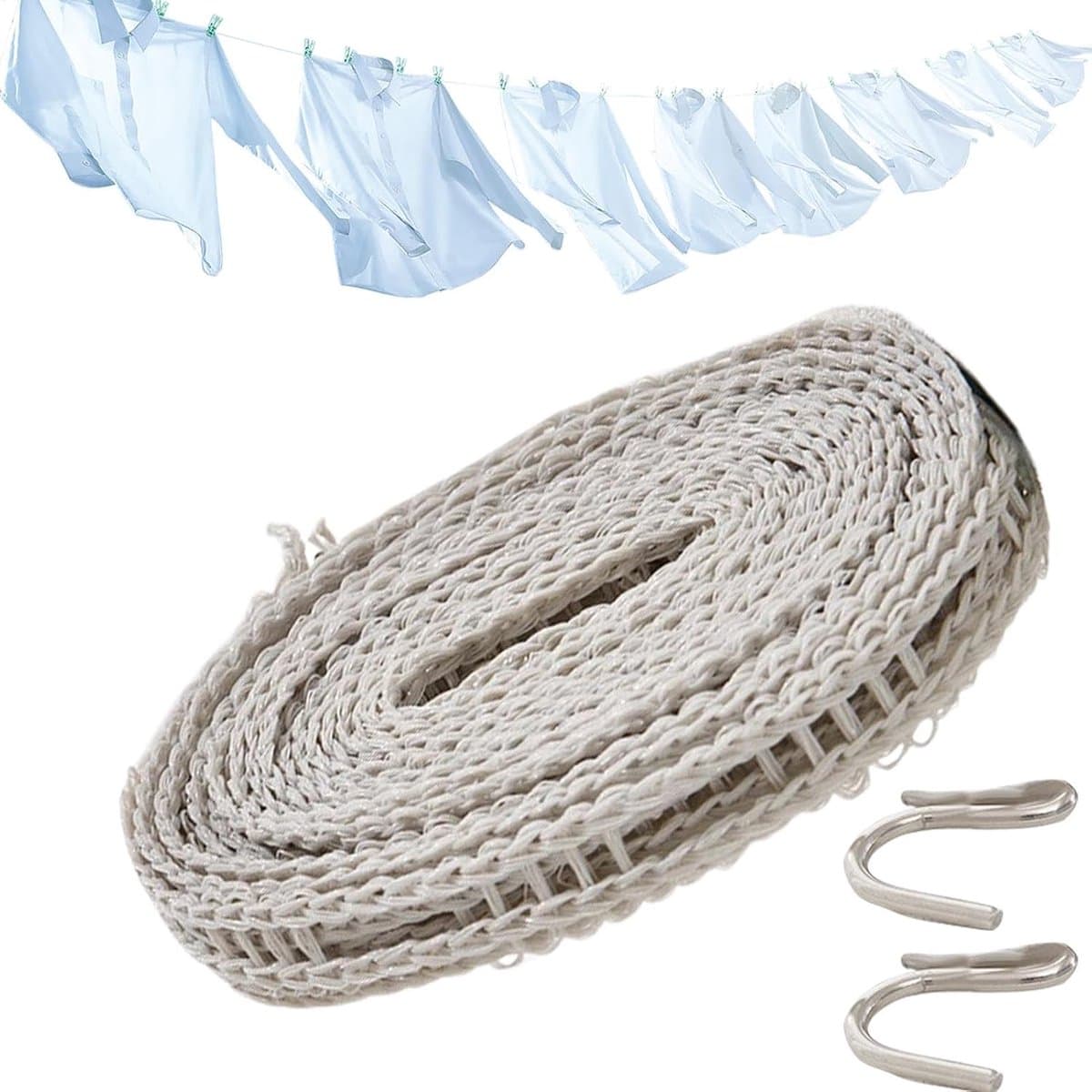 Kleding drogen touw - Outdoor hanger - Kamperen en reizen - Antislip winddicht ontwerp - 5 meter lang - Grijs — afbeelding 1