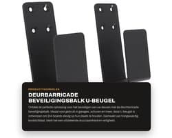 Dailygoods- Deurbarricade Set van 2 - U-beugel Houder - Koolstofstaal - Eenvoudige Installatie - Voor Garage/Barn - Versterkt Deurbeveiliging - Deurbeschermer