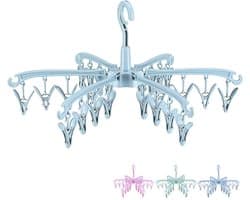 Dailygoods- Droogrek Klein - 24 Pinnen - Opvouwbaar - Duurzaam - Winddicht - Multi-clip Ontwerp - Hoogwaardig PP-kunststof - Waslijn