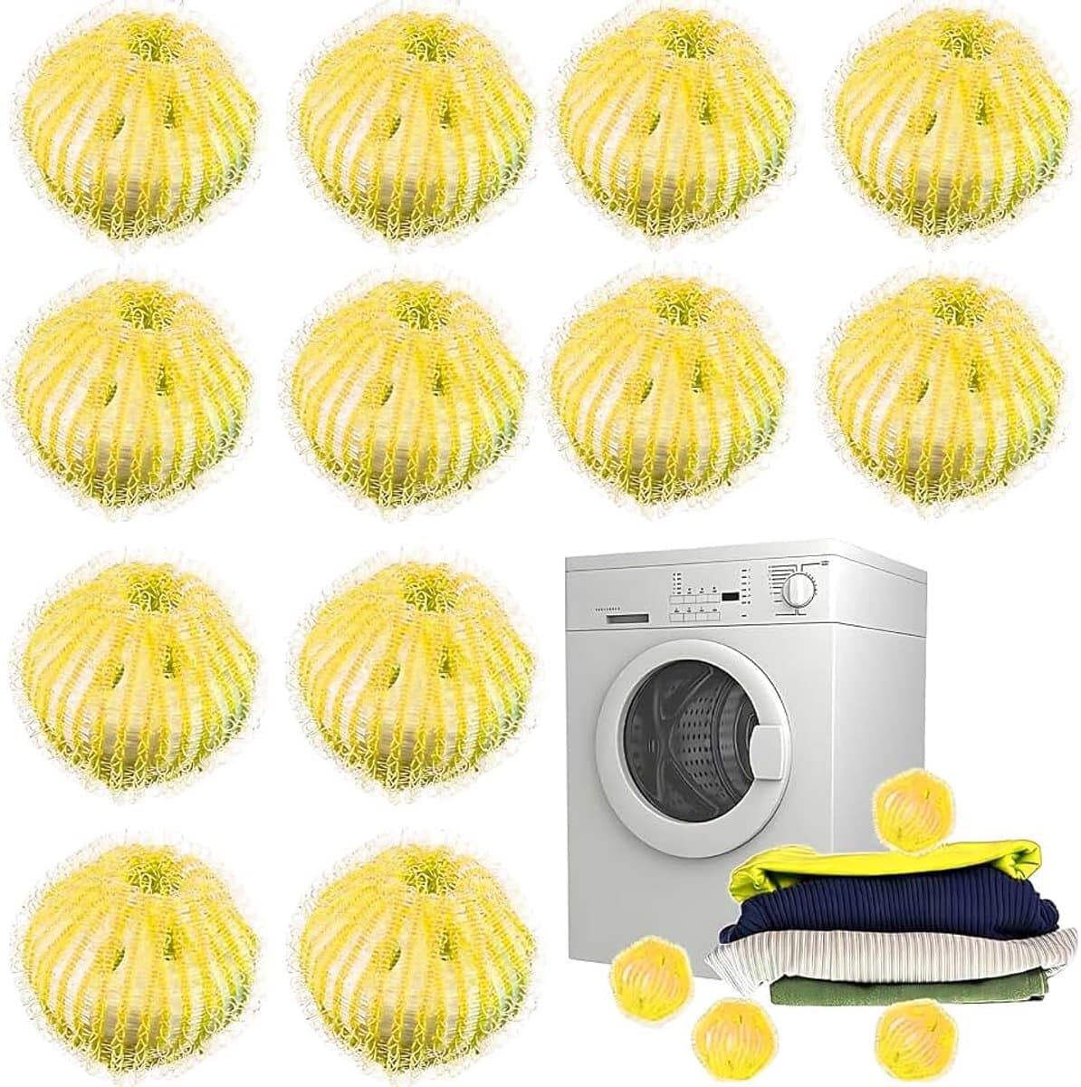 Wasmachine, pluisballen, wasmachine, pluisbal voor wasmachine, voor hondenharen en kattenhaarverwijderaar, wasmachine (geelwit) — afbeelding 1