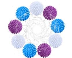 9 stuks drogerballen voor wasdroger, wasballen voor donsjacks, herbruikbare drogerballen, droogbal, wasbal voor wasmachine, drogerballen voor huiskleding (blauw, wit, lila)