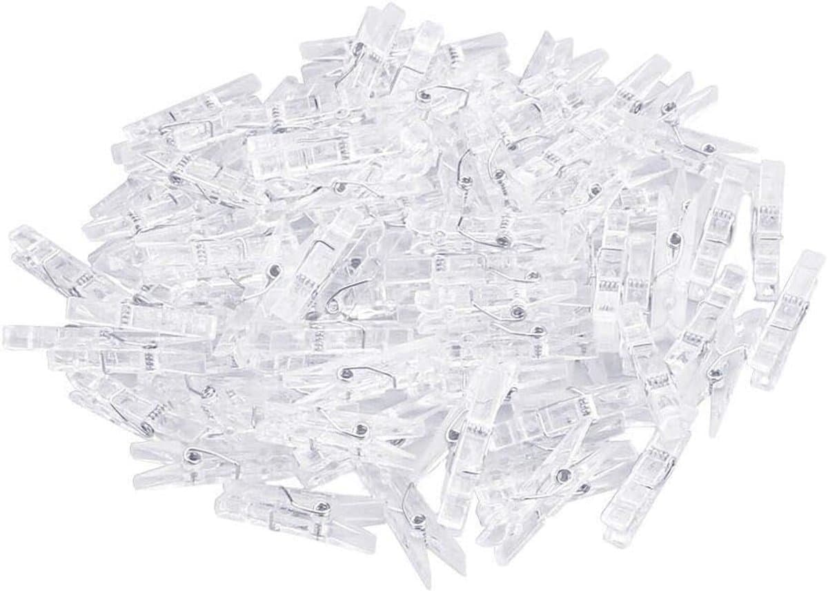 Thijox - Wasknijpers 100 Stuks Mini Doorzichtige Knijpers - Milieuvriendelijk Plastic, Herbruikbaar, Compact Voor Foto's, Kleding, Zak Verzegelen, Cre — afbeelding 1