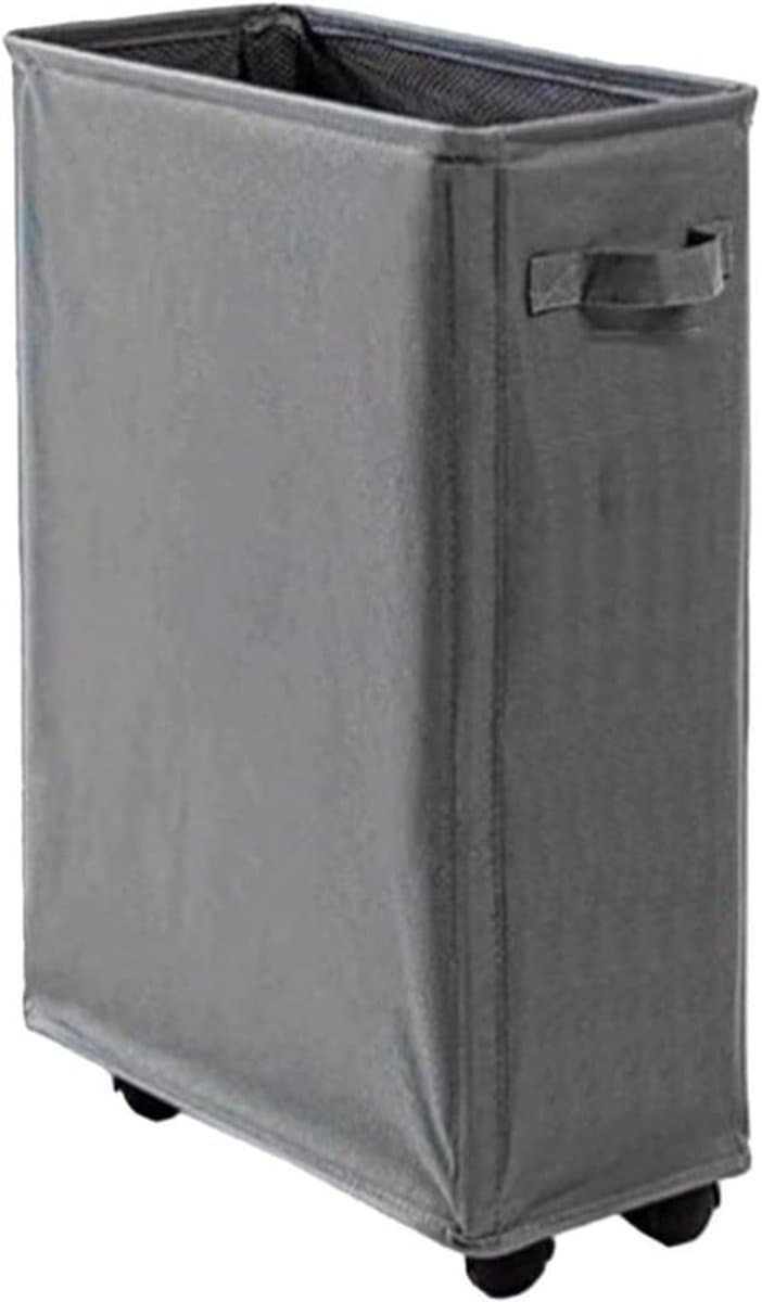 Wasmand met Handvatten - 4 Wielen - Stevige 600D Oxford Stof - Organiser Tas voor Diverse Items in Huis en Kantoor - Donkergrijs — afbeelding 1