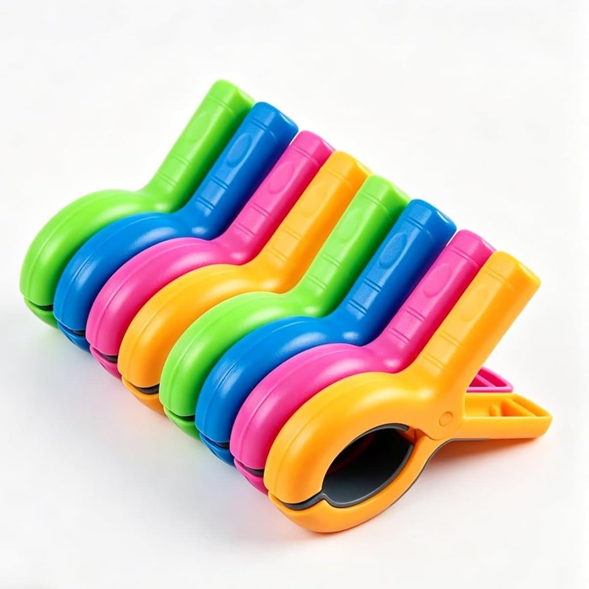 8 stuks handdoekklemmen voor strandstoelen, groot, winddicht, strandhanddoekclips, sterke handdoekklemmen voor ligstoelen, badhanddoek, beddengoed, kleding, multifunctionele handdoekclips — afbeelding 1
