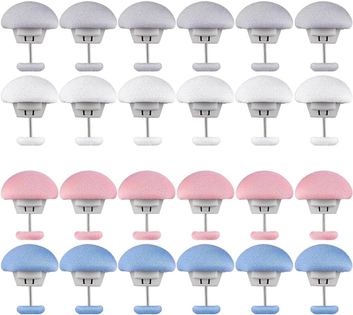 SnelShoppen - 24 Stuks Dekbedclips voor het Fixeren van Dekbedden, Kleding, Beddengoed, Gordijnen, Multifunctionele Bevestigingsclips, Wit — afbeelding 1