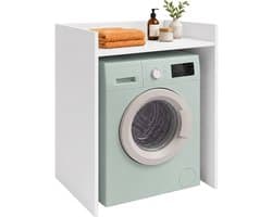 Wasmachinekast - wit - 66x97x61 cm - met opbergruimte