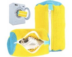 Schoenwaszak voor wasmachine - Grijs - 39 x 39 x 39 cm - Chenille Binnenvoering - Voor Sneakers en Sportschoenen