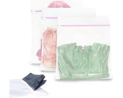 3 stuks wasnet waszakken - voor de wasmachine - met ritssluiting - mantels truien sokken - jeans - 40 x 50 cm