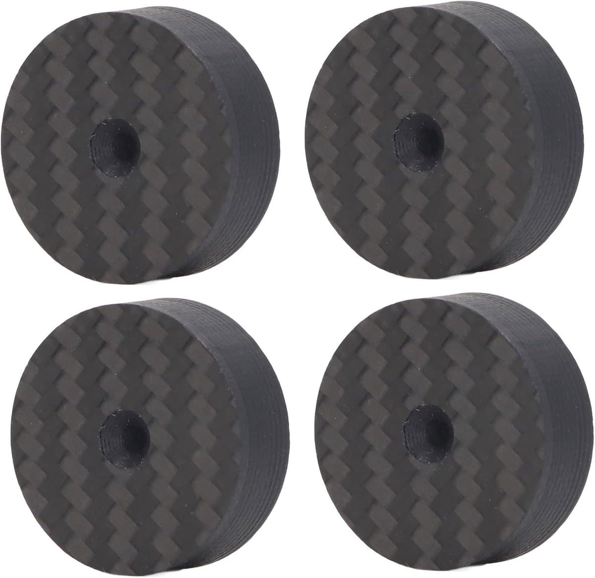 Luidspreker Isolatie Voeten - Trillingsdempers - Audio Verbetering - Koolstofvezel Materiaal - 4 Stuks - Zwart — afbeelding 1
