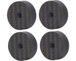 Luidspreker Isolatie Voeten - Trillingsdempers - Audio Verbetering - Koolstofvezel Materiaal - 4 Stuks - Zwart