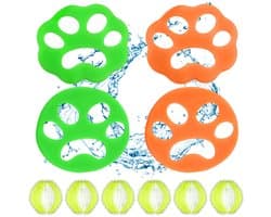 Dailygoods- Haarverwijderaar voor Huisdieren - Herbruikbare Haarvanger - Pluisverwijderaar - Wasballen - Siliconen Pootkussens - Voor Wasmachine - Pluisballen