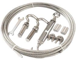Waslijndraad RVS - Kledinglijn Staalkabel - Kleding Drogen - PVC Coating - 6 mm - Zilver