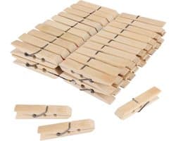 Grote wasknijpers van hout 7 cm lang - 400 stuks - bamboe houten klemmen - foto's memo's wasgoed - doe-het-zelfprojecten
