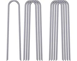12 Inch Trampoline Anker Kit - 8 Stks U Type Sharp Ends Trampoline Pinnen - Gegalvaniseerd Staal Ground Pegs - Heavy Duty Voetbal Net Pegs - Swing Pegs - Trampoline Veiligheid Pins