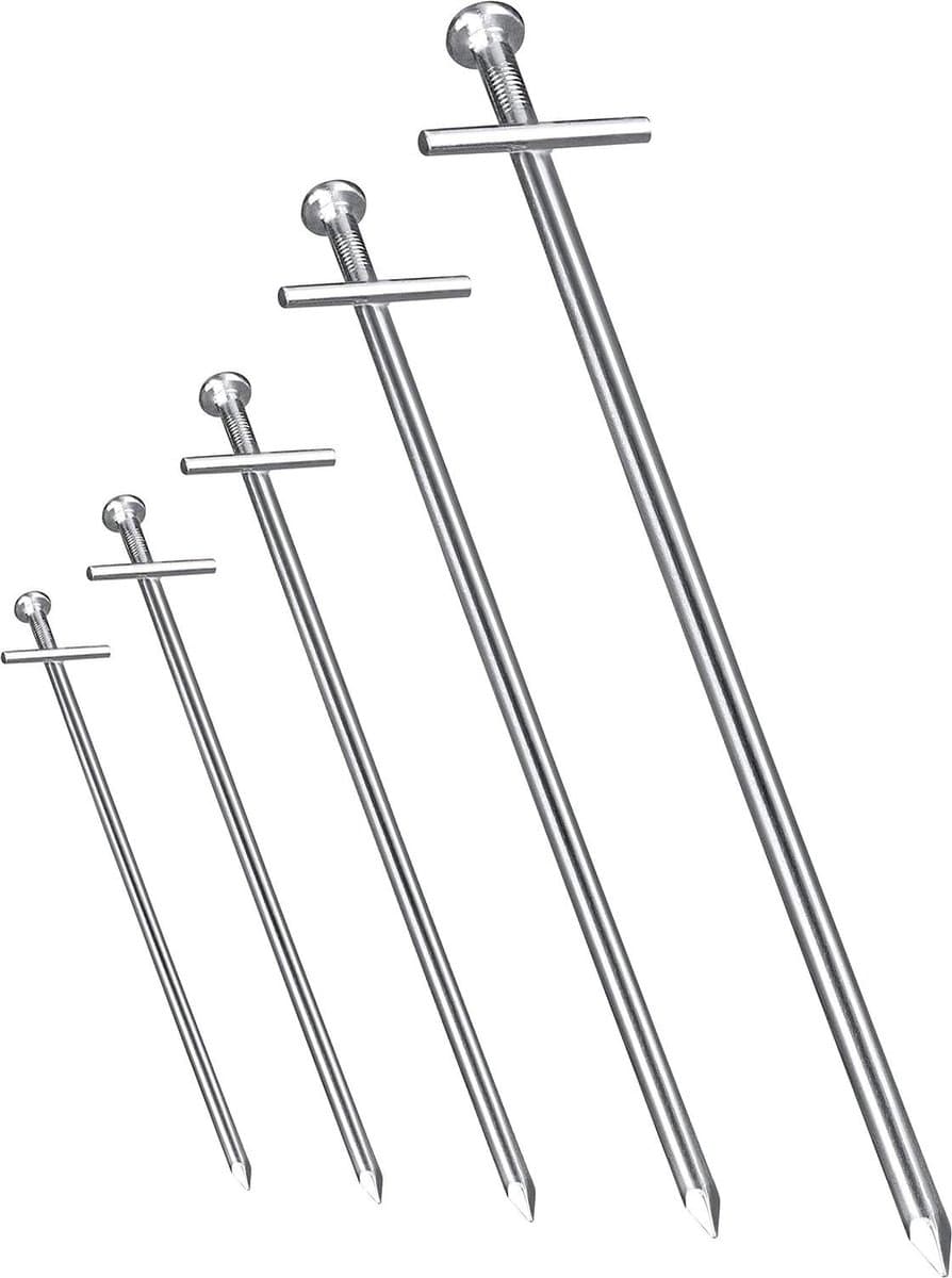 Anti-ROST tentharingen 6 mm lengte 230 mm - T-profiel gegalvaniseerd staal kamperen-30 — afbeelding 1