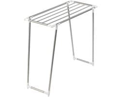 Wasdroger Profi Single wasrek extra smal voor balkon en bad - 55 m drooglengte - roestvrij staal - 87 x 79 x 39 cm - mat - droogrek - compact