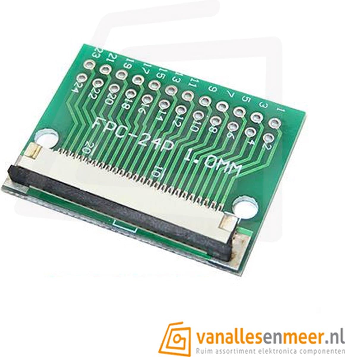 FPC/FFC flat cable PCB 24P 1mm met connector — afbeelding 1