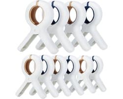 10 stuks grote wasknijpers, handdoekklemmen, winddicht, strandlaken, clips, kunststof wasknijpers, strandhanddoekklemmen voor strand, zwembad, dagelijks wasgoed, badhanddoek — afbeelding 1