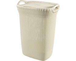 Curver Knit Wasmand met deksel - 57L - Oasis White