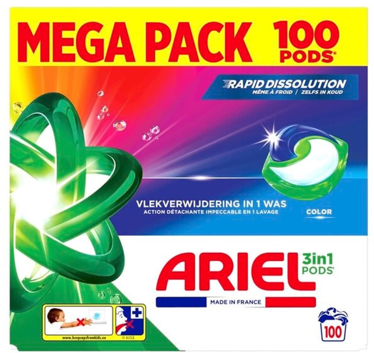 Ariel - Color 3-in-1 Pods - 100 Capsules — afbeelding 1