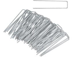 Grondankers 100 stuks - Tentharingen grondnagels - Vastzetten tuinfolie - Thermisch verzinkt - 150 x 30 mm - Metaal