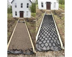 Grondrooster - Bestratingsstabilisator - Opritten Stabiliseren - Hoge Draagkracht - 40 x 49 m - Zwart
