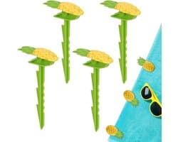 Strandstoel Handdoekclips - Strandlaken Knijpers - Buiten Zitten - Winddicht Ontwerp - 4 Stuks - Ananas