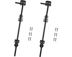 Grondgrendel Hekwerk - Poort Sluiting - Deuren Beveiligen - Duurzaam Ijzer Materiaal - 61.5 cm Lengte - Zwart