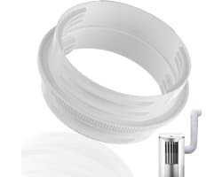 Afvoerslang Adapter - Slang Aansluiting - Airco Onderdeel - 13cm Binnen 15cm Buiten - 19.8 x 14.5 cm - Wit
