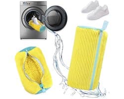Set van 2 efficiënte waszakken voor sneakers en sportschoenen, microvezel, 360° reiniging, waterdicht en met rits voor veilig opbergen