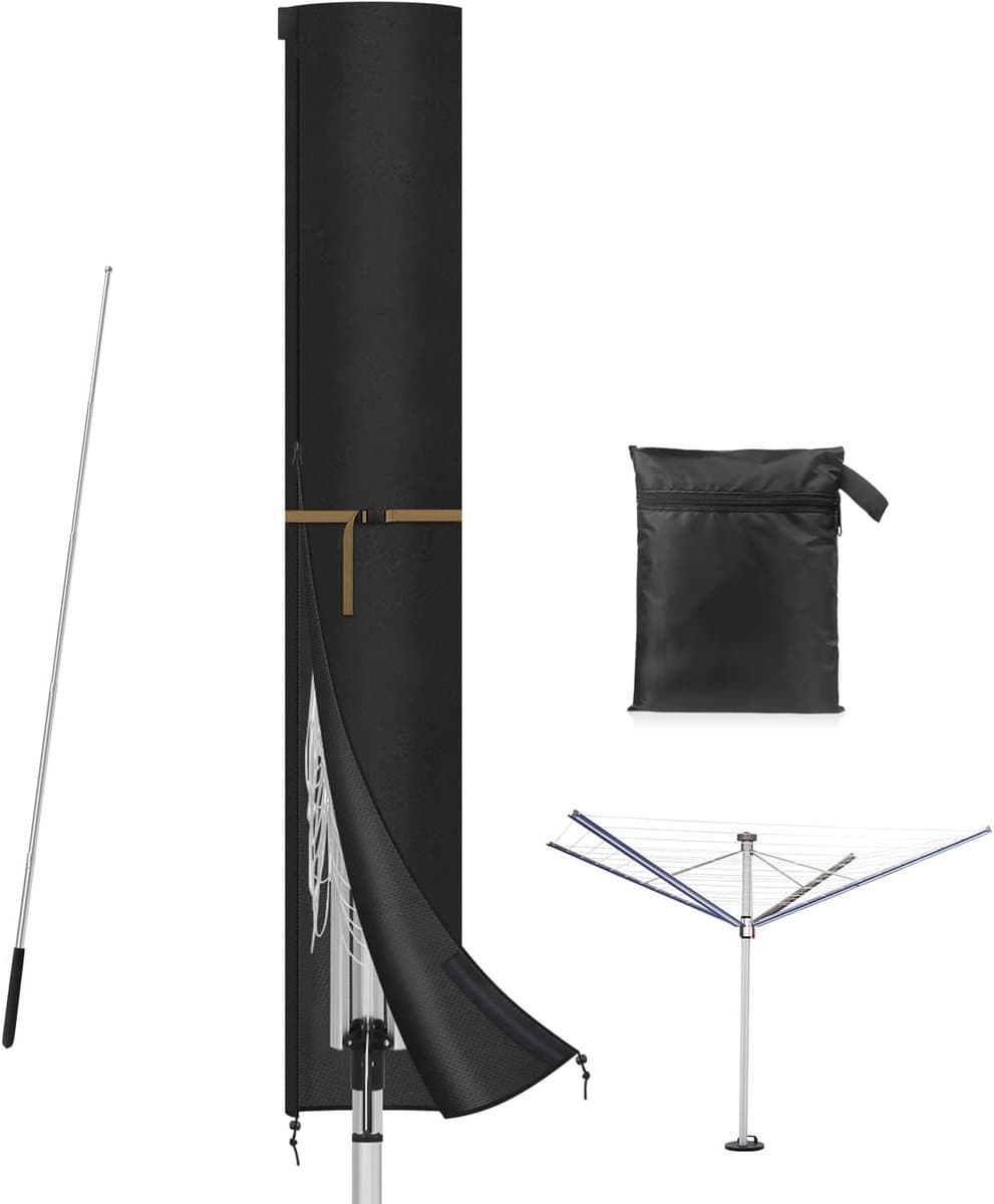 Beschermhoes voor Droogmachine - Universele Weerbestendige Dekking met Rits en Stang, Oxford Stof, 200 x 32 cm, Ideaal voor Bescherming tegen Wind en Weer — afbeelding 1