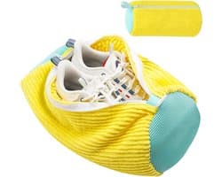 Waszak voor Schoenen - Herbruikbare en Duurzame Waszak voor Sport- en NetSchoenen 19 x 39 cm Geel, Perfect voor de Wasmachine