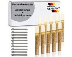 Zware Last Ankers - Composietanker Set - Beton Verankering - Styreenvrij Composiet - M10 x 130 mm - Galvanisch Staal