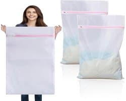 2 stuks extra grote waszakken 90x110 cm - Wasnet voor wasmachine - Beschermend en scheurvast