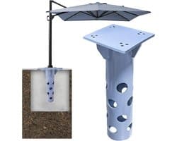 Universele grondanker voor parasol, stevige metalen basisplaat voor betonnen ondergrond, windbestendig en met hoge draagkracht boven 1 kg