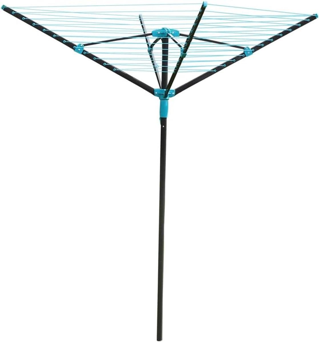 4 Arm Droogmolen - Buiten Droogrek - Was Drogen - 40 Meter Droogruimte - Hoog 183cm - Grijs — afbeelding 1
