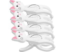 Wasknijpers 4 Stuks - Handdoek Clips - Kleding Droge - Cartoon Vorm - 11x7cm - Oranje
