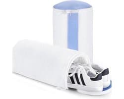 GELLDG 2 Stuks Waszakken - Schuhwaschbeutel - 21x41cm - 3D Netstructuur voor Intensieve Reiniging - Geschikt voor Meeste Schoenmodellen tot EU46 - Polyester - Met Verborgen Rits