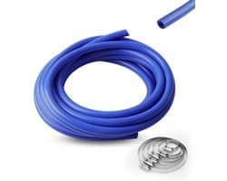 Dailygoods- Vacuümslang 6 Meter - Hoge Temperatuur - Onderdrukslang - Siliconen Slang - Klemmen Ø 6-12 mm - ID 8mm, OD 14mm - Siliconenslang