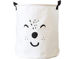 Stoffen wasmand, opvouwbare opbergzak voor huishoudelijke kleding, waterdichte wasmand, opbergemmer voor kleding, geschikt voor het opbergen van kleding, speelgoed en diverse benodigdheden (wit)