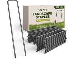 Grondankers 25 stuks - Stabiele grondpennen voor tuin en tent - 150 mm x 25 mm x Ø 2,7 mm - Stalen grondankers voor onkruidbestrijding
