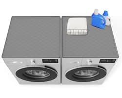 KOJY Anti-slip Wasmachine dempers Topmat – Wasmachine Verhoger - Trillingsdempend & Kraswerend – Grijs – Voor Wasmachine en Droger — afbeelding 1