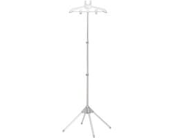 longziming -Opvouwbare Kledingstomer Standaard – Verstelbare Hoogte, Lichtgewicht & Draagbaar met Kledingclips – Geschikt voor Hand- en Verticale Stomers