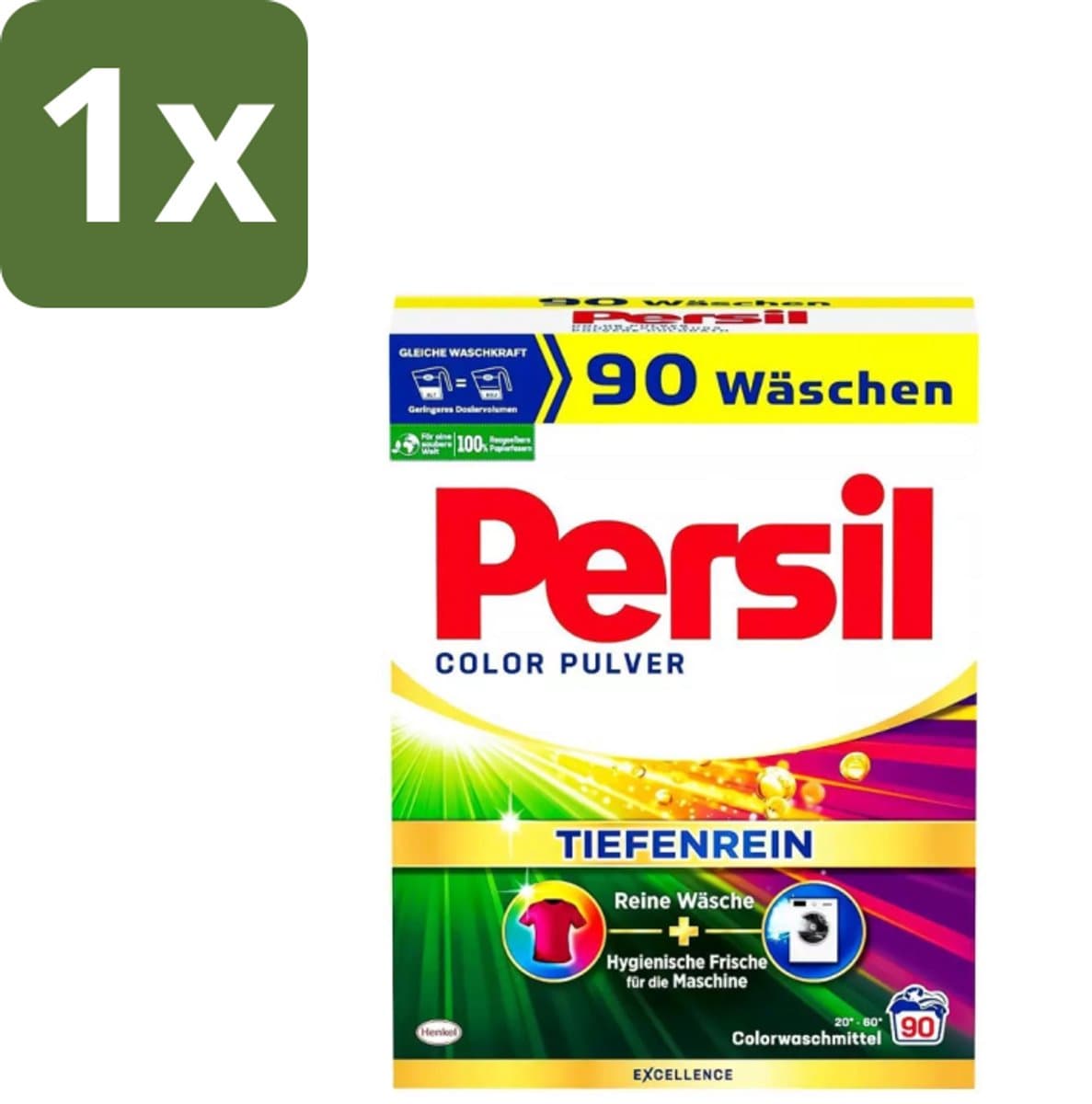 1 x Persil – Waspoeder – Universal Witte Was - 90 Wasbeurten - Wasmiddel - Waspoeder - Wasmachine - Reiniging - Vlekverwijdering — afbeelding 1
