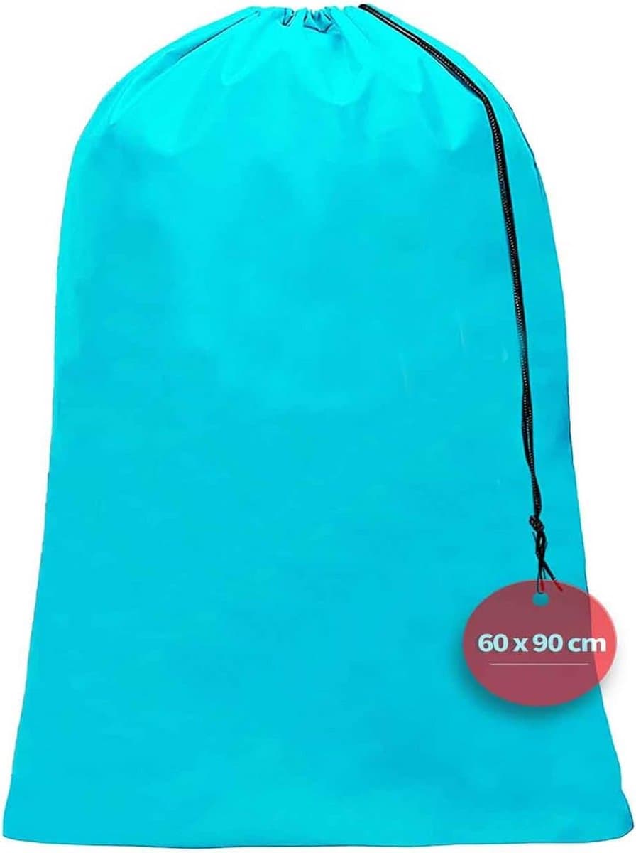 Grote vuile reistas met trekkoord 60 x 90 cm - 120 liter (lichtblauw) — afbeelding 1