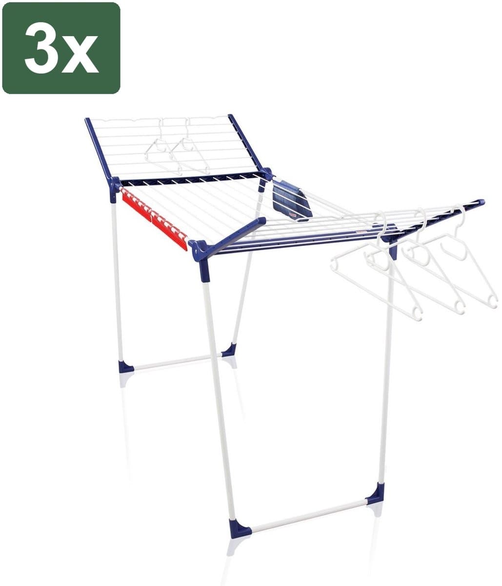 3x Leifheit Pegasus 200 Solid Comfort droogrek - 20 meter drooglengte — afbeelding 1