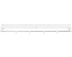 Wanddroogrek Intrekbaar 84 cm - Opvouwbaar Wasrek - Aluminium Droogstang - Ruimtebesparend Design - Wit