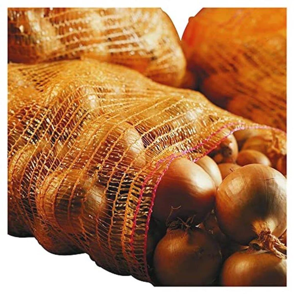Grove Mazen Raschelzakken voor Groenten en Fruit (50 kg) - Verpakking van 10 Bruine Netten (60 x 100 cm) — afbeelding 1