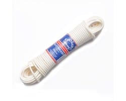 Witte PVC Waslijn 4.8mm - Duurzaam en Kledingvriendelijk 20M